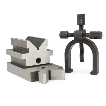 Picture of All-Angle V-Block with Clamp Set. 
