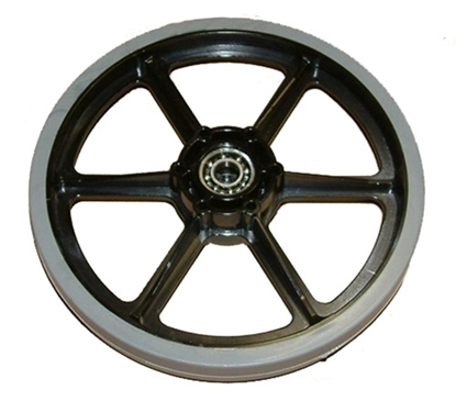 Picture of 8" Rubber Treaded Wheel w/ 1/2" Bearings 