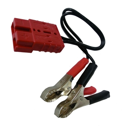 Picture of Anderson Power Connector with two alligator clips