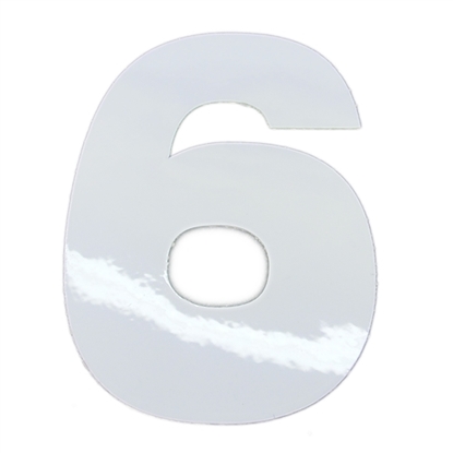Photo de Vinyl Stick-on Number, White, 4in tall, Qty 4 - "6&9"