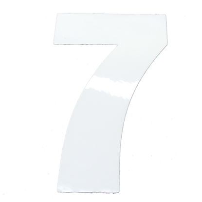 Photo de Vinyl Stick-on Number, White, 4 inch tall,  Qty 4 -  "7"