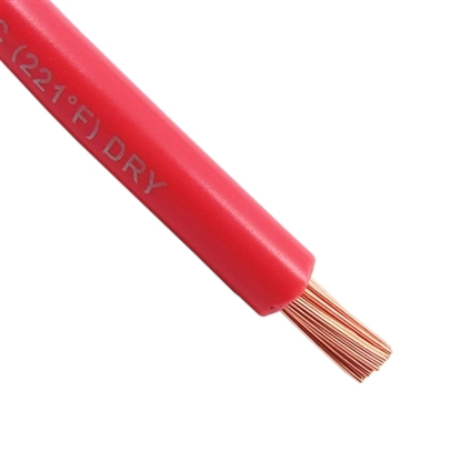 Picture of 6 Gauge Wire - 10 ft length, Red, Rigid PVC