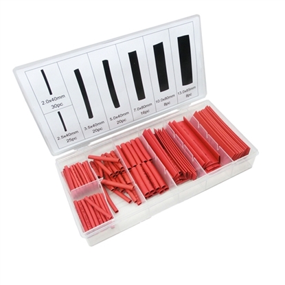 Photo de Assorted Heat Shrink Tubing Kit, Red, 127 Pieces