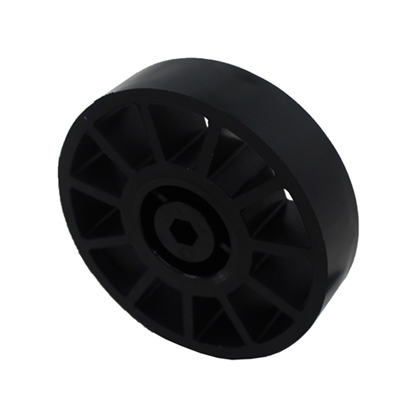 Photo de 4" Compliant Wheel, 3/8" Hex Bore, 60A Durometer, Black