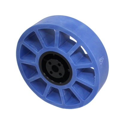 Picture of 4" Compliant Wheel, Nub Bore, 50A Durometer, Blue