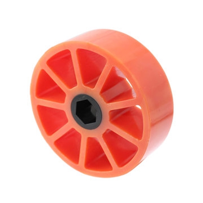 Picture of 3 in. Compliant Wheel, 1/2 Inch Hex, 40A Durometer, Orange