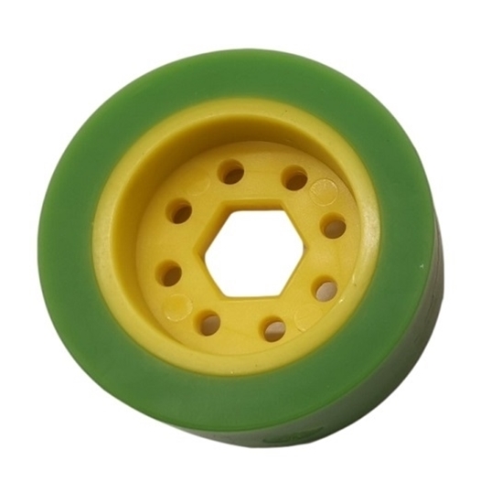 Picture of 50mm Drive Wheel - 35A - 25mm wide - 1/2" Inner Hex - Green