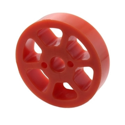 Picture of 2" Compliant Wheel, Nub Bore, 40 Durometer Orange