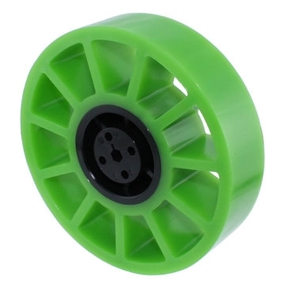 Picture of 4" Compliant Wheel, 5mm Hex Bore, 35A Durometer, Green