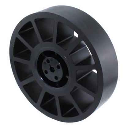 Picture of 4" Compliant Wheel, 5mm Hex Bore, 60A Durometer, Black