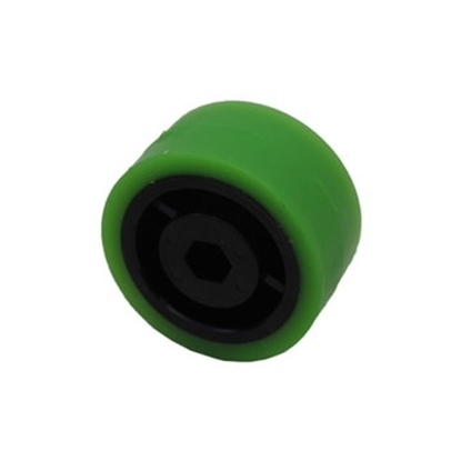 Picture of 2" Stealth Wheel, 3/8" Hex Bore, Green, 35A Durometer (am-3436_green)
