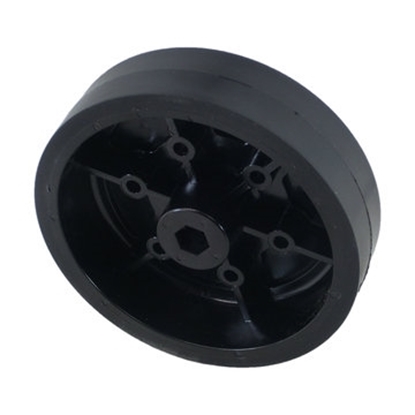 Picture of 4" Stealth Wheel, 3/8" Hex Bore, 60A, Black, Durometer (am-3435_blk)