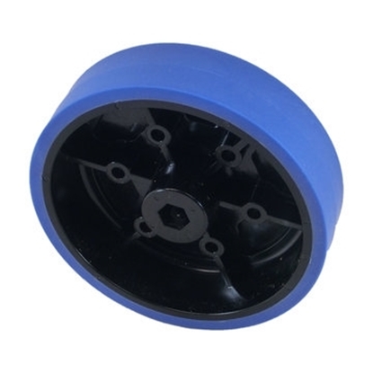 Picture of 4" Stealth Wheel, 3/8" Hex Bore, 50A, Blue, Durometer (am-3435_blue)