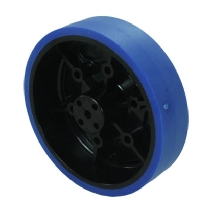 Picture of 4" Stealth Wheel with 5mm Hex Bore, Blue, 50 Durometer (am-3665_blue)