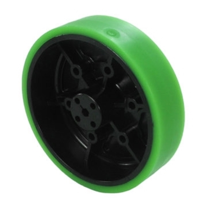 Photo de 4" Stealth Wheel with 5 mm Hex Bore, Green 35 Durometer (am-3665_green)