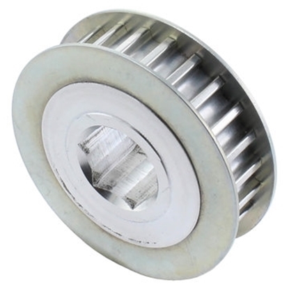 Photo de 24 Tooth 0.5 in. Hex Bore 5 mm HTD 9 mm Wide Aluminum Pulley