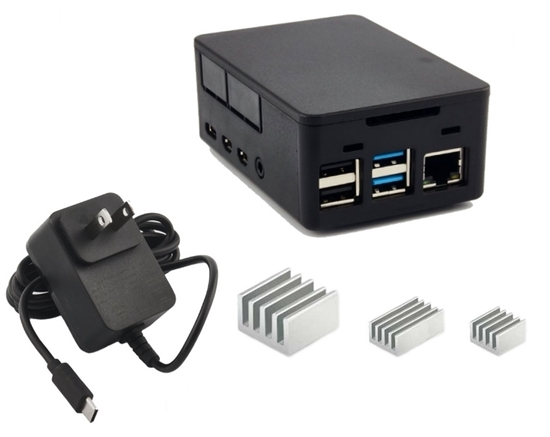 Raspberry Pi 4B Case and Power Supply Kit
