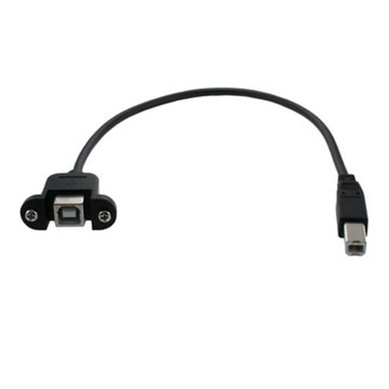 Picture of USB B Male to USB B Female Panel Mount