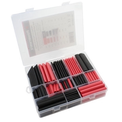 Photo de Assorted Heat Shrink Tubing Kit Red and Black 198 Pieces
