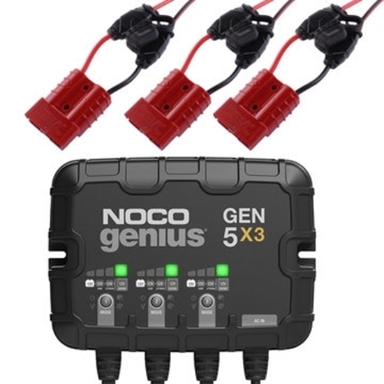 Picture of NOCO Battery Charger 3 Bank Connectors: SB50 Connectors