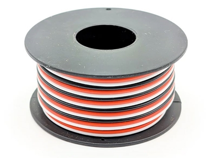 Photo de 25 Feet - Bonded 22 AWG Flexible Silicone Jacketed Wire