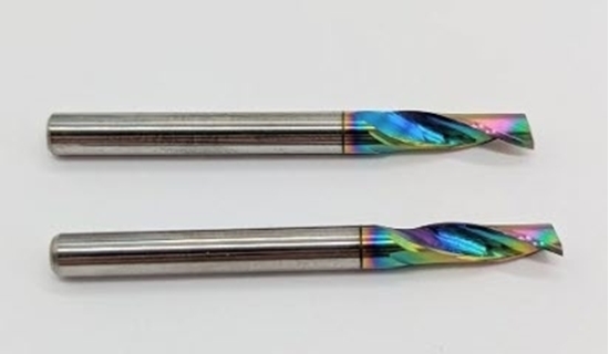 Photo de QTY 2  - 4mm Carbide Single Flute Endmill