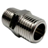 Photo de Fitting, Brass, Hex Nipple, 1/4" NPT 