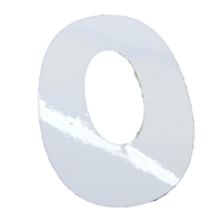 Picture of Vinyl Stick-on Number, White, 4 inch tall, Qty 4 -  "0"