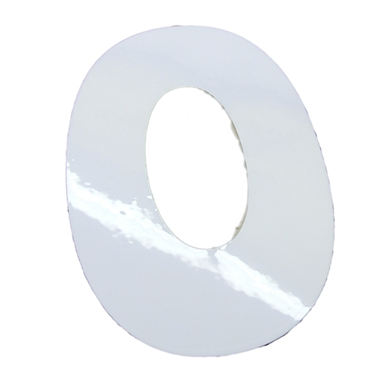 Photo de Vinyl Stick-on Number, White, 4 inch tall, Qty 4 -  "0"