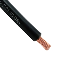 Picture of 6 Gauge Wire - 10 ft length, Black, Rigid PVC
