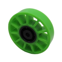 Photo de 4" Compliant Wheel, 3/8" Hex Bore, 35A Durometer, Green