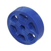Picture of 2" Compliant Wheel, 3/8 inch Hex, 50 Durometer Blue