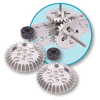 Tetrix Max Bevel Gear & Acetal Bearings pkg of 2 sets