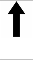 Straight Through Only Sign 