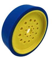 Photo de 100mm Drive Wheel - 50A - 25mm wide - 1/2" Inner Hex - Blue