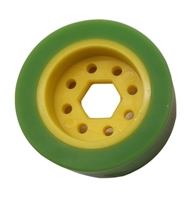 Photo de 50mm Drive Wheel - 35A - 25mm wide - 1/2" Inner Hex - Green