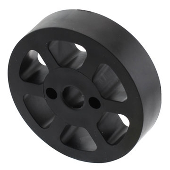 Picture of 2" Compliant Wheel, Nub Bore, 60 Durometer Black