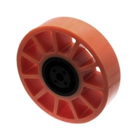 Picture of 4" Compliant Wheel, Nub Bore, 40A Durometer, Orange