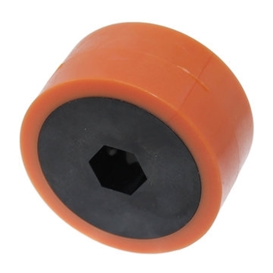 Photo de 2" Stealth Wheel, 1/2 Hex Bore, Orange, 40 Durometer (am-3155_orange)