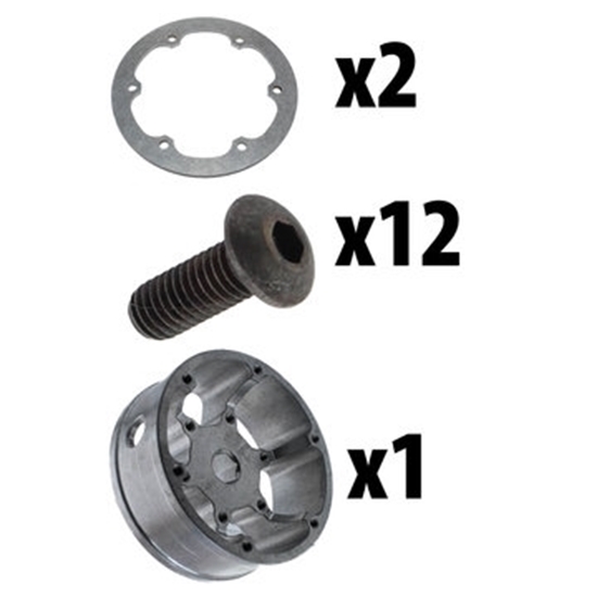 Photo de 8 in. HD Pneumatic Wheel Hub Assembly 0.5 in. Hex Bore