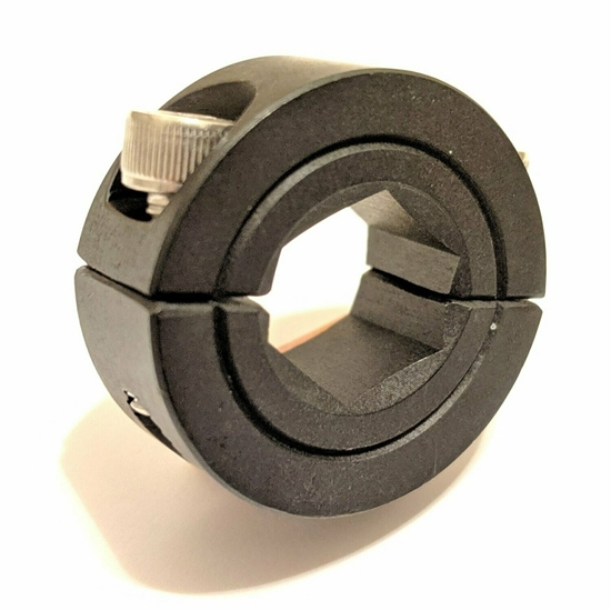 Photo de Aluminum 1/2 Inch Hex Bore Split Clamping Collar - QTY 5