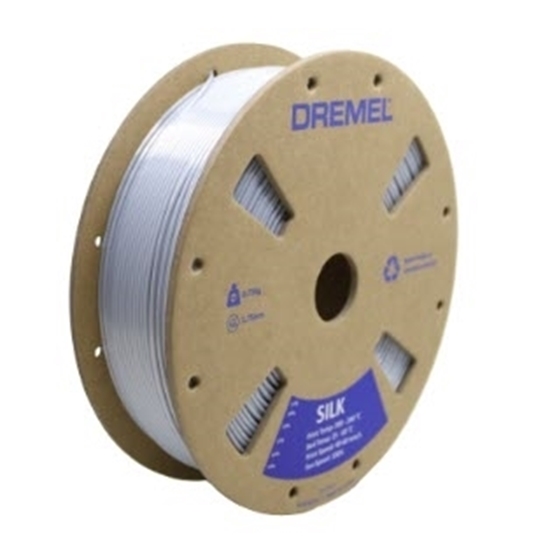 Photo de 3D Silk PLA Filament Spool, 1.75mm Diameter, Silver 0.75kg