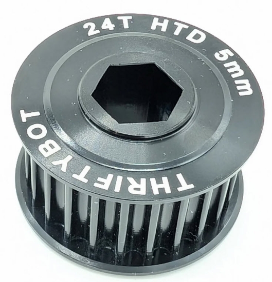 Picture of 24 Tooth HTD Pulley 1/2" Hex Bore