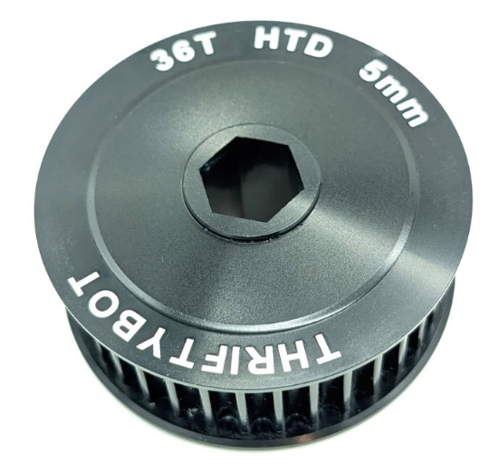 Photo de 36 Tooth HTD Pulley 1/2" Hex Bore