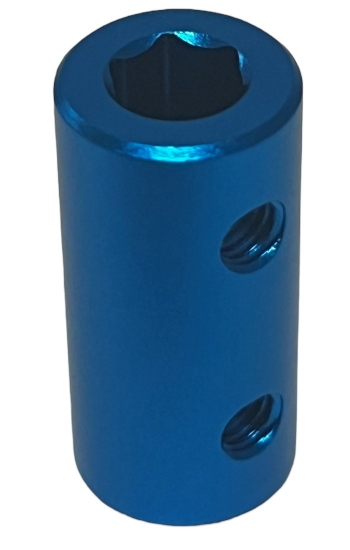 Photo de 6mm Hex-Shaft Shaft Coupling ID x 12mm OD (2 pack)